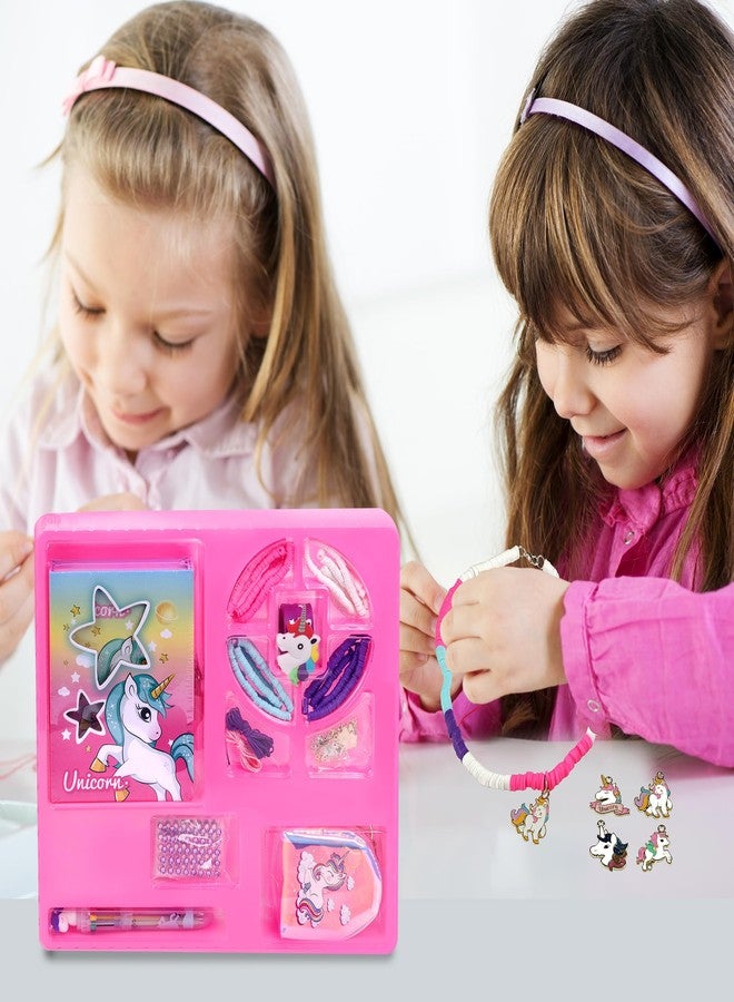 فلو مجموعة فلو يونيكورن جلام للحرف اليدوية - أكثر من 1500 قطعة من المجوهرات والحرف اليدوية للبنات | دفتر يوميات مع مساحة تخزين سرية، سلسلة مفاتيح مع جيب للعملات المعدنية، خرز طيني ملون، تعليقات يونيكورن، مجموعة صنع الأساور والقلائد للأطفال - Image 4